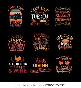 flat design thanksgiving t-shirt, thanksgiving, happy thanksgiving typography t-shirt, set of thanksgiving lettering, turkey t-shirt design greeting card, t shirt