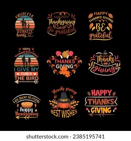 flat design thanksgiving t-shirt, thanksgiving, happy thanksgiving typography t-shirt, set of thanksgiving lettering, turkey t-shirt design greeting card, t shirt