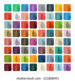 Flat design: thermometer