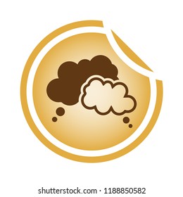 flat design thought bubble icon vector illustration