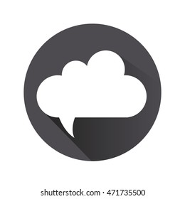 flat design thought bubble icon vector illustration