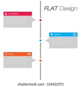 Flat design - timeline 3 options for dates