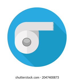 Flat design of tissue paper roll icon