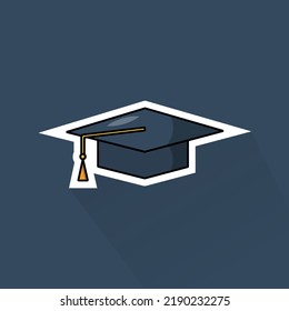 Diseño plano de Toga, que puede utilizarse como adhesivo, logotipo y póster