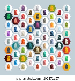 Flat design: tombstone