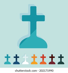 Flat design: tombstone