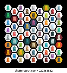 Flat design: tombstone