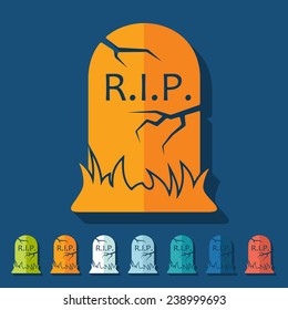 Flat design: tombstone