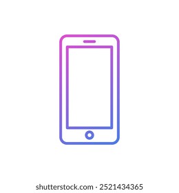 design plano tela de toque telefone vetor ícone