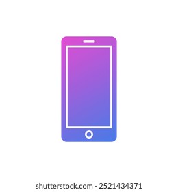 flat design touch screen phone vector icon