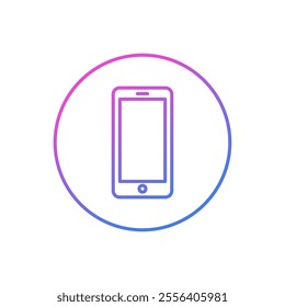 flat design touch screen phone vector icon