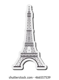 flat design tour eiffel icon vector illustration