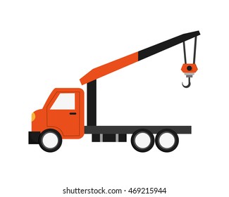 Flat Design Tow Truck Icon Vector Stock Vector (Royalty Free) 469215944 ...