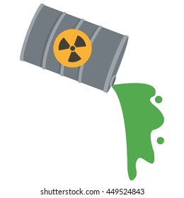 flat design toxic waste contamination icon vector illustration