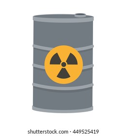 Flat Design Toxic Waste Contamination Icon Vector Illustration