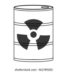 flat design toxic waste icon vector illustration