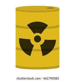 flat design toxic waste icon vector illustration