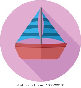 Flat design Toy Boat. Vector illustration