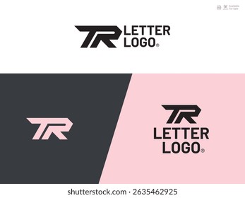 Flat design TR logo template