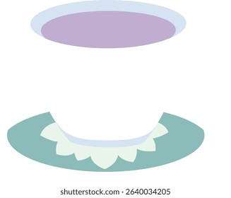 Flat design of a traditional Muslim cap, often worn during prayer, perfect for Ramadan-themed vector sets or Islamic dress elements.
