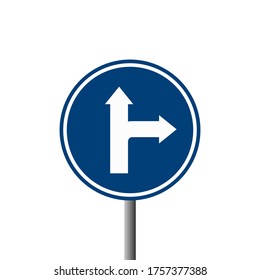 flat design of traffic side road sign 
