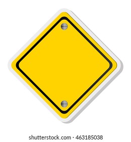 flat design traffic sign icon vector illustration