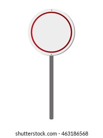 flat design traffic sign icon vector illustration
