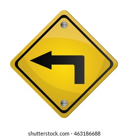 flat design traffic sign icon vector illustration