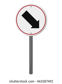 flat design traffic sign icon vector illustration