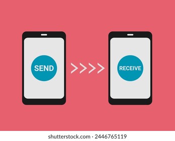 flat design transaction vector illustration