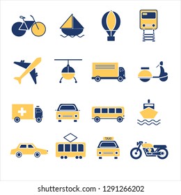 flat design Transportation icon set vector
