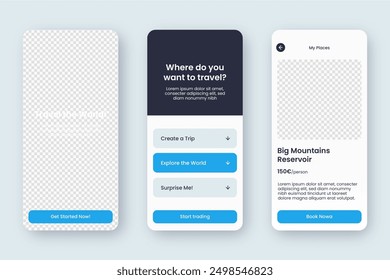 Flat design travel app template vector design in eps 10
