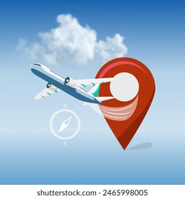Flat design travel background asset