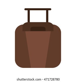 flat design travel suitcase icon vector illustration