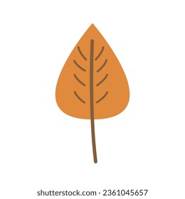 Flat design of a tree leaf