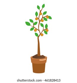 flat design tree sprout icon vector illustration