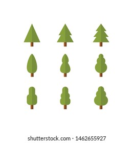 flat design tree vector or tree vector