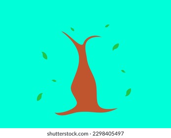 flat design tree vector illustration