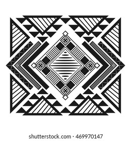 flat design tribal geometric pattern icon vector illustration