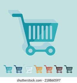 Flat design: trolley