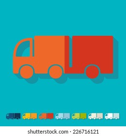 Flat design: truck