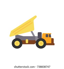 Flat design truck. Vector illustration.