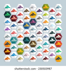 Flat design: turtle