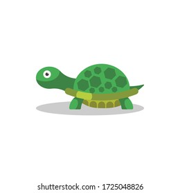 Flat design Turtle vector illustration, isolated on white background
