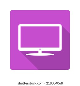 Flat design. TV icon 