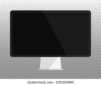 Flat Design Tv Screen Isolated On Stock Vector (Royalty Free ...