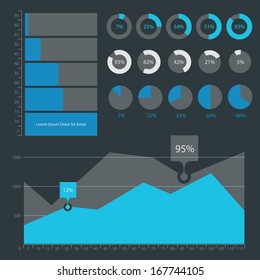 Flat design ui infographic template