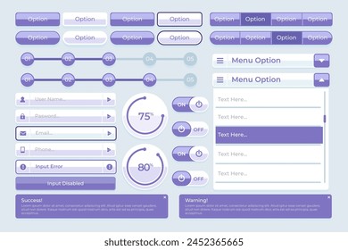 Flat design ui kit collection vector design in eps 10 