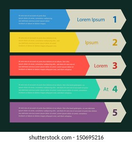 Flat design ui step banners