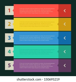 Flat design ui step banners